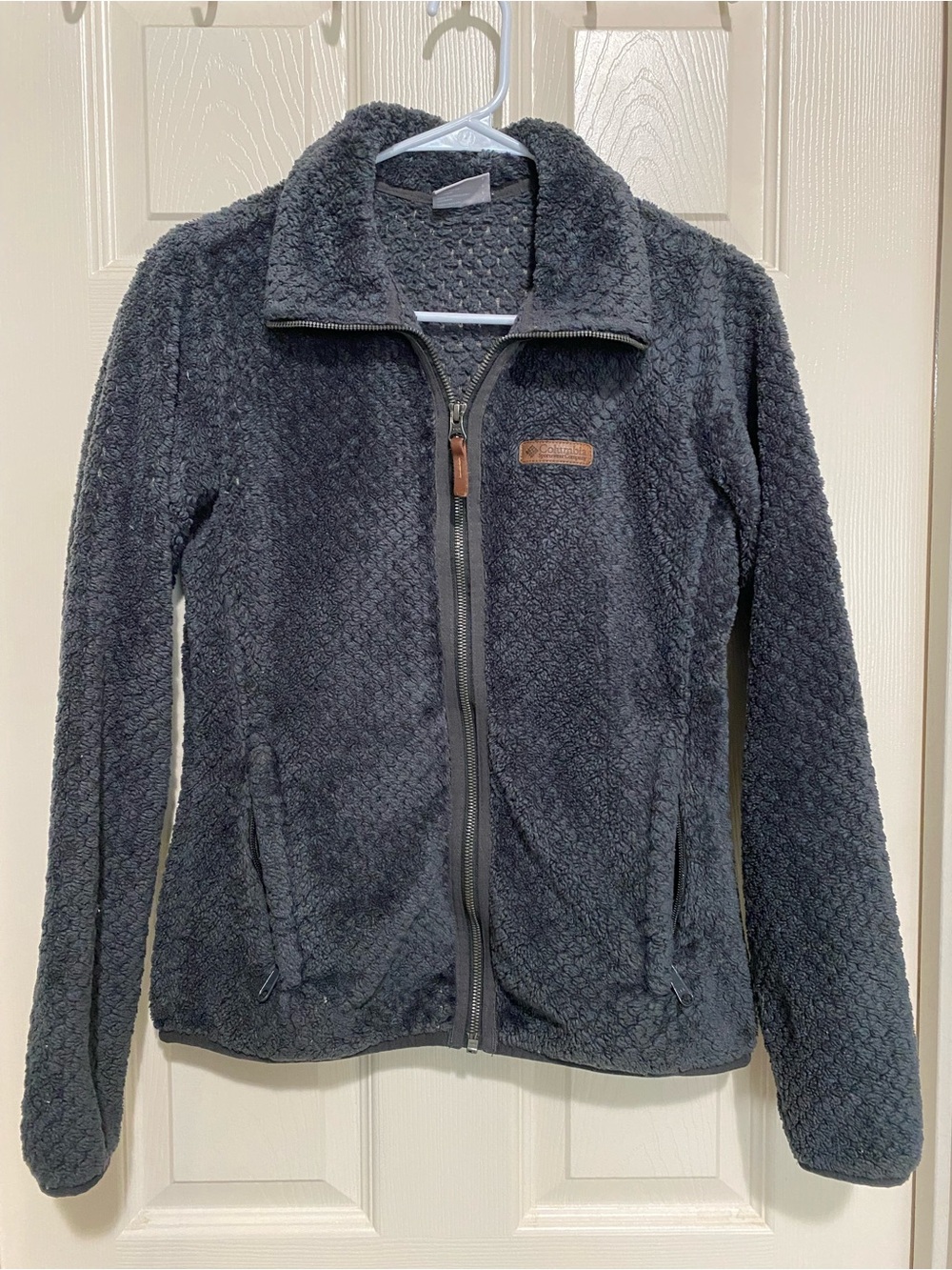 Columbia Women's Dark Gray Sherpa Teddy Full-Zip Jacket